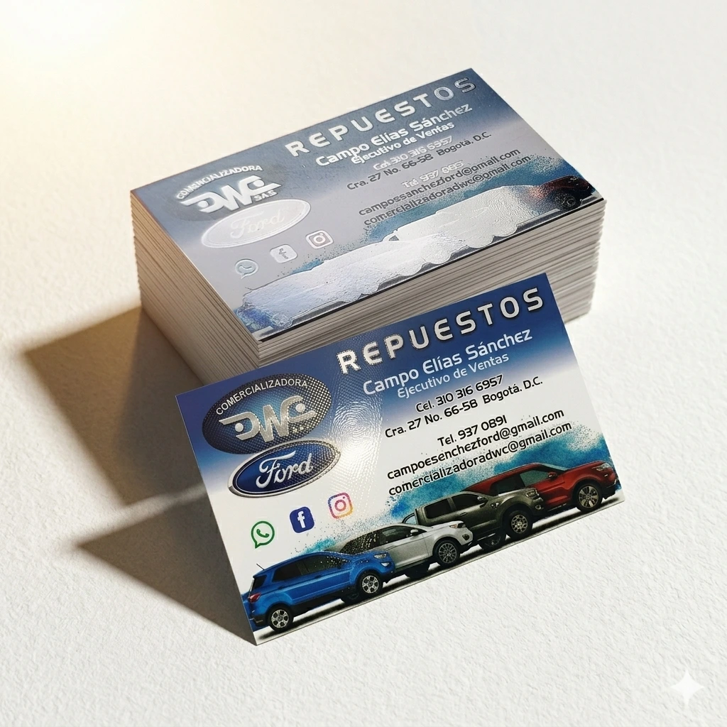 1.000 Tarjetas de Presentación 4 x 4 Laminado Mate y Brillo UV Reservado - Imagen 5