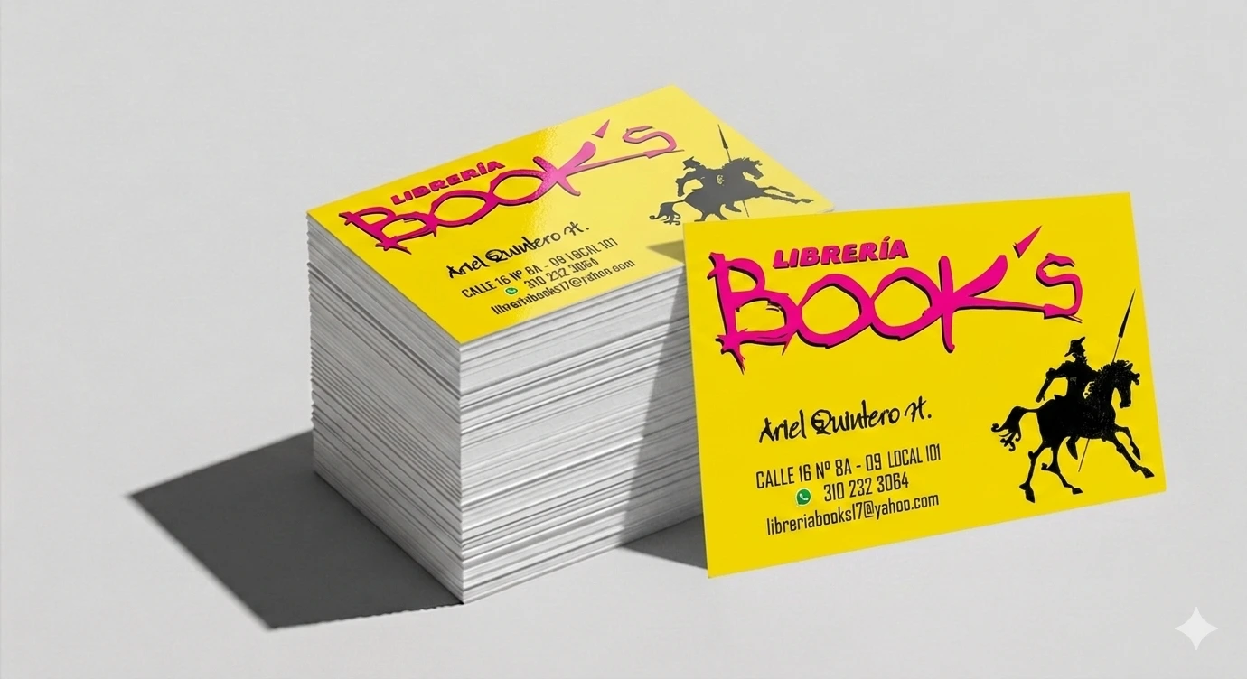 1.000 Tarjetas Comerciales Laminado Brillante
